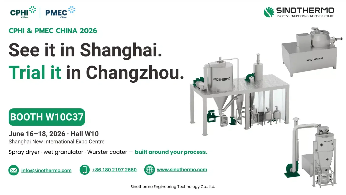 Meet SINOTHERMO at CPHI & PMEC China 2026 — Booth W10C37