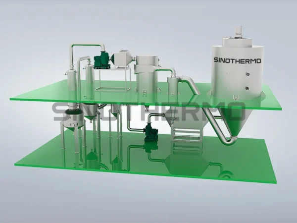 Image of a SINOTHERMO Closed Circulation Spray Dryer, an industrial machine designed for efficient drying of materials through a closed-loop system, ensuring minimal environmental impact and high energy efficiency.