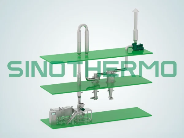 Image of a SINOTHERMO Pneumatic Dryer, an industrial machine used for drying materials.